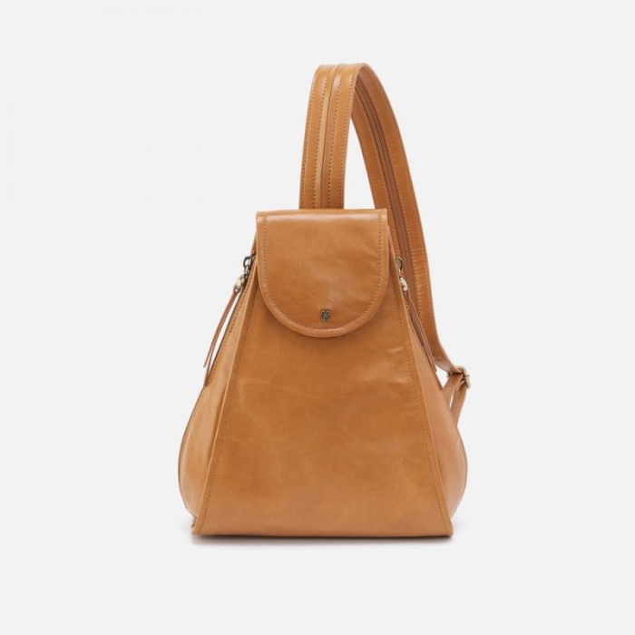 Hobo Women's Betta Backpack in Polished Leather - Natural | New Arrivals