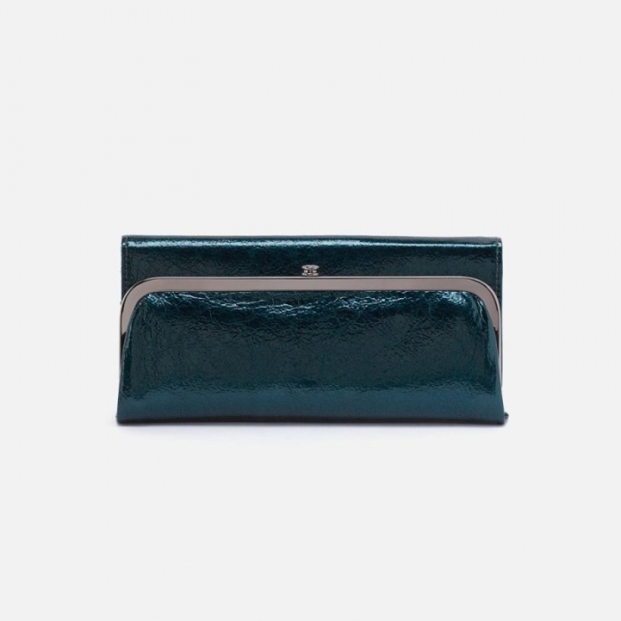 Hobo Women's Rachel Continental Wallet in Patent Leather - Spruce Patent | New Arrivals