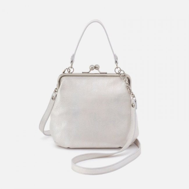 Hobo Women's Alba Crossbody in Metallic Leather - Silver | New Arrivals