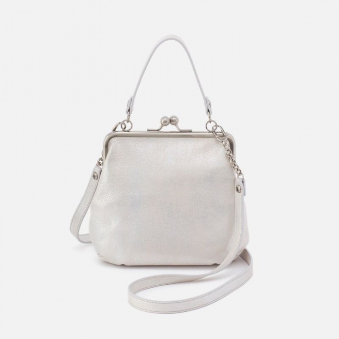 Hobo Women's Alba Crossbody in Metallic Leather - Silver | New Arrivals