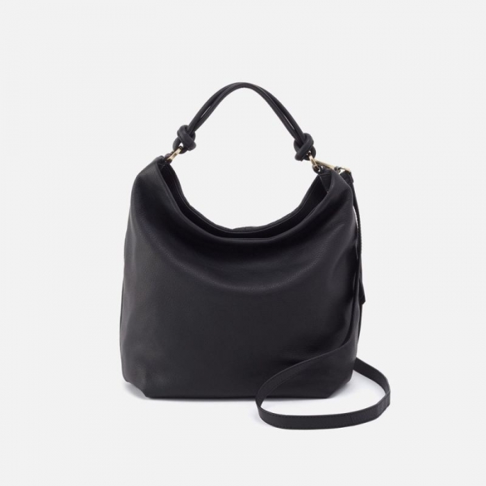 Hobo Women's Lindley Hobo in Soft Pebbled Leather - Black | New Arrivals