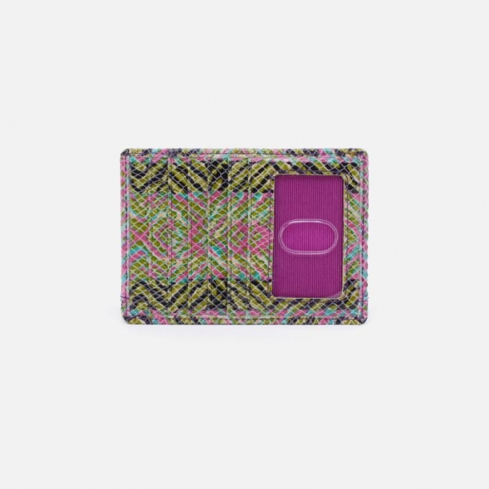 Hobo Women's Euro Slide Card Case in Printed Leather - Geo Diamond Print | New Arrivals