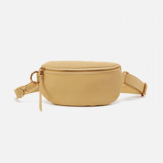 Hobo Women's Fern Belt Bag in Pebbled Leather - Flax | New Arrivals