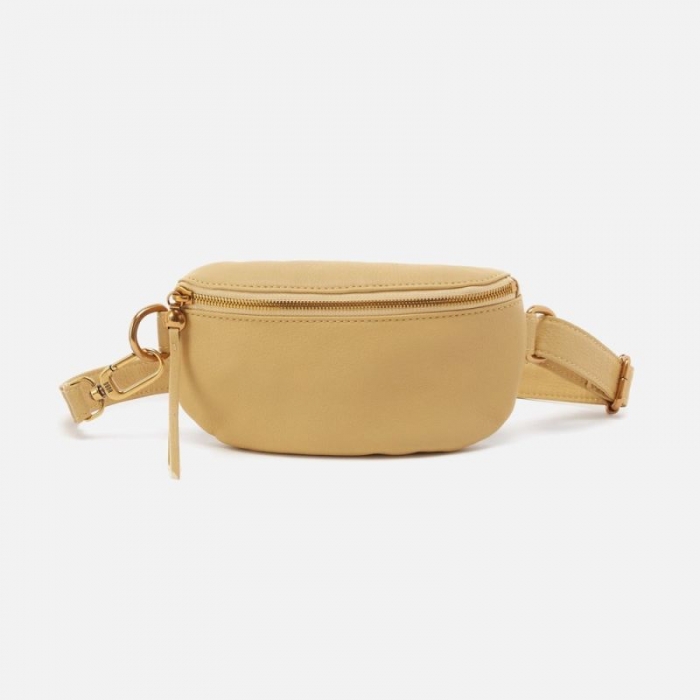 Hobo Women's Fern Belt Bag in Pebbled Leather - Flax | New Arrivals