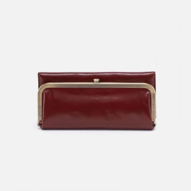 Hobo Women's Rachel Continental Wallet in Polished Leather - Henna | New Arrivals