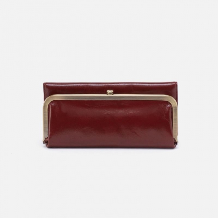 Hobo Women's Rachel Continental Wallet in Polished Leather - Henna | New Arrivals