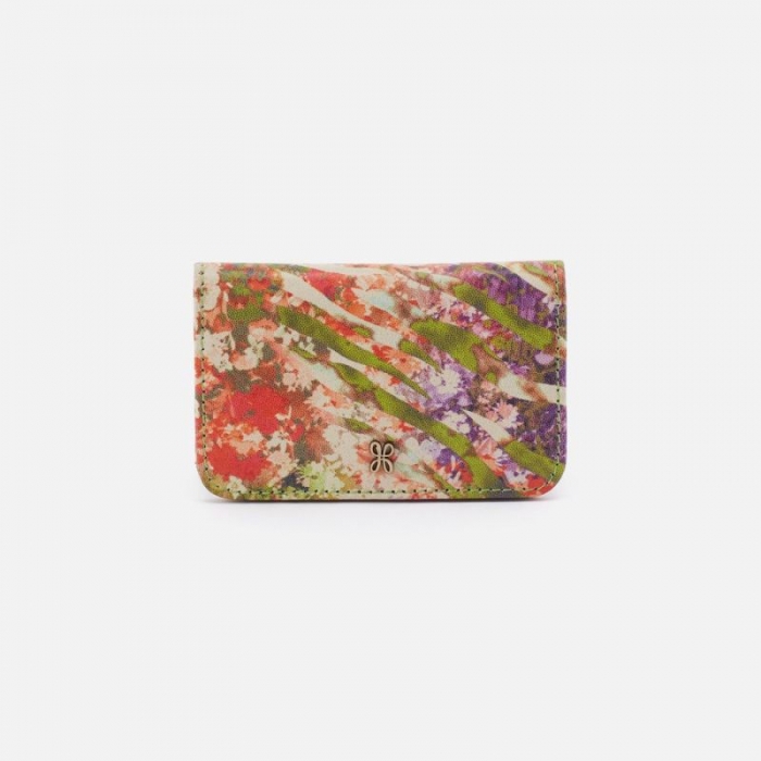 Hobo Women's Jill Mini Card Case in Printed Leather - Tropic Print | New Arrivals