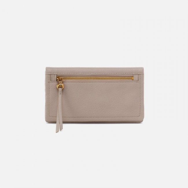 Hobo Women's Lumen Continental Wallet in Pebbled Leather - Taupe | New Arrivals