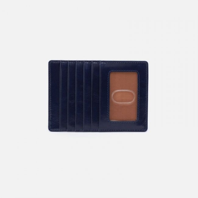 Hobo Women's Euro Slide Card Case in Polished Leather - Nightshade | New Arrivals