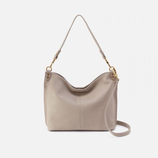 Hobo Women's Pier Shoulder Bag in Pebbled Leather - Taupe | New Arrivals