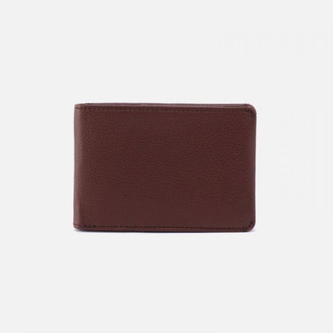 Hobo Women's Men's Bifold Wallet in Silk Napa Leather - Brown | New Arrivals