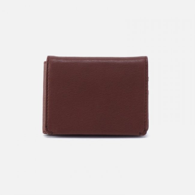 Hobo Women's Men's Flap Wallet in Silk Napa Leather - Brown | New Arrivals