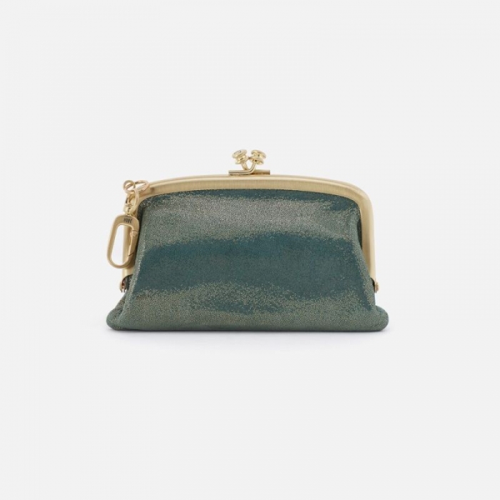 Hobo Women's Cheer Frame Pouch in Metallic Leather - Evergreen Shimmer | New Arrivals