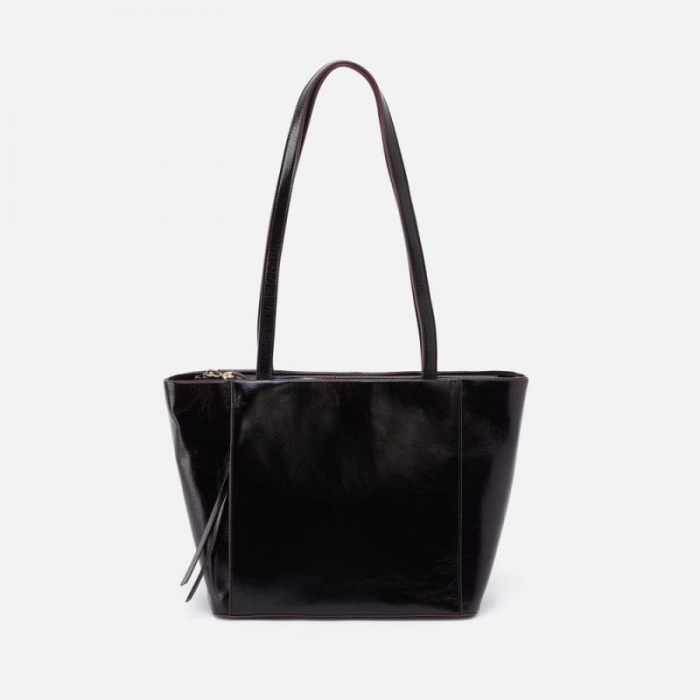 Hobo Women's Haven Tote in Polished Leather - Black | New Arrivals