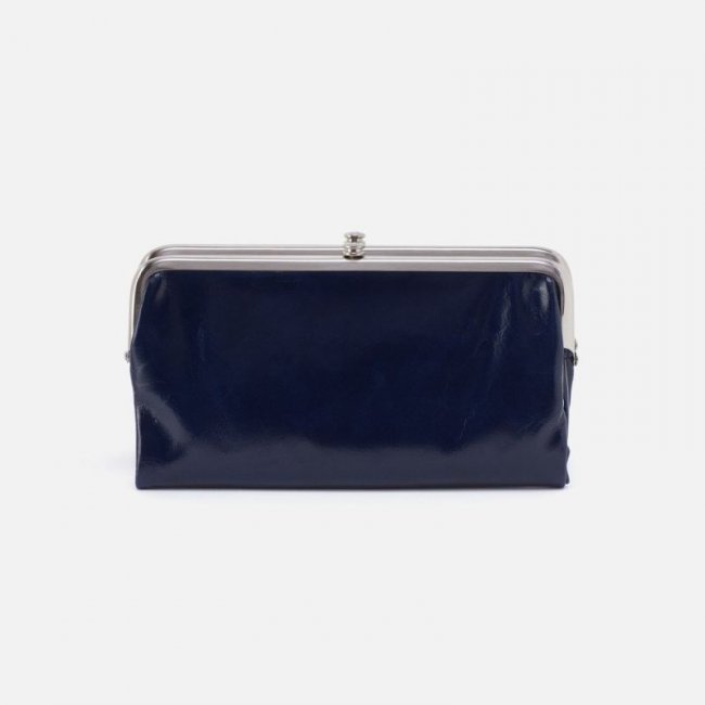 Hobo Women's Lauren Clutch-Wallet in Polished Leather - Nightshade | New Arrivals