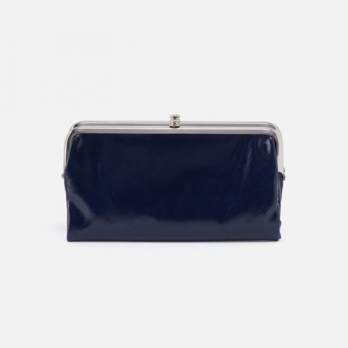 Hobo Women's Lauren Clutch-Wallet in Polished Leather - Nightshade | New Arrivals
