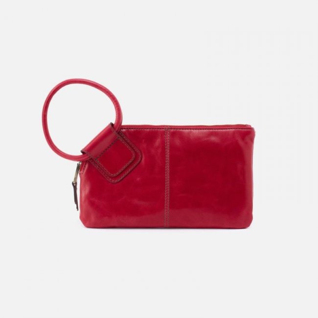 Hobo Women's Sable Wristlet in Polished Leather - Claret | New Arrivals