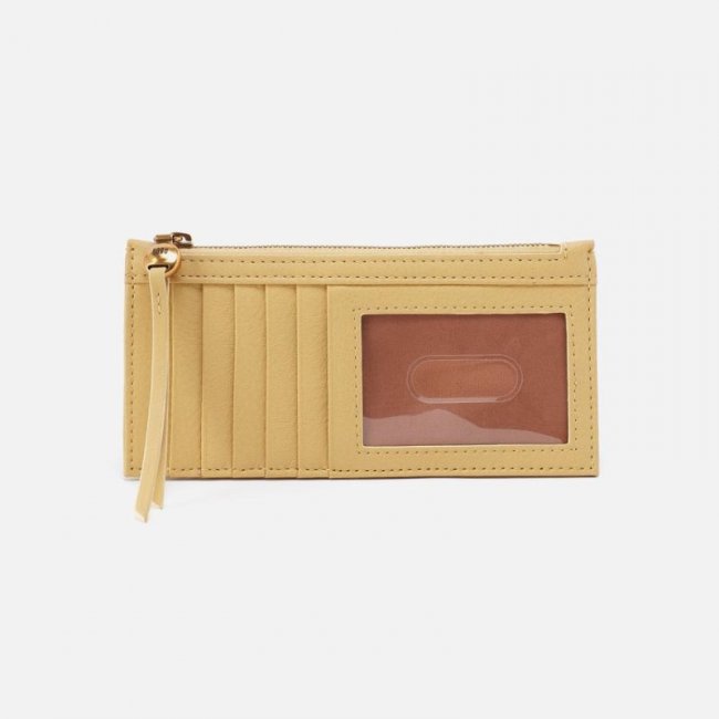 Hobo Women's Carte Card Case in Pebbled Leather - Flax | New Arrivals