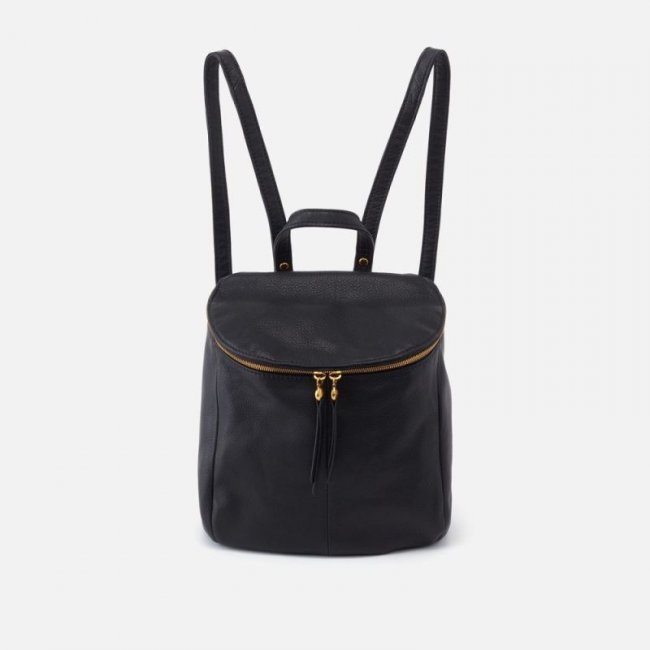 Hobo Women's River Backpack in Pebbled Leather - Black | New Arrivals