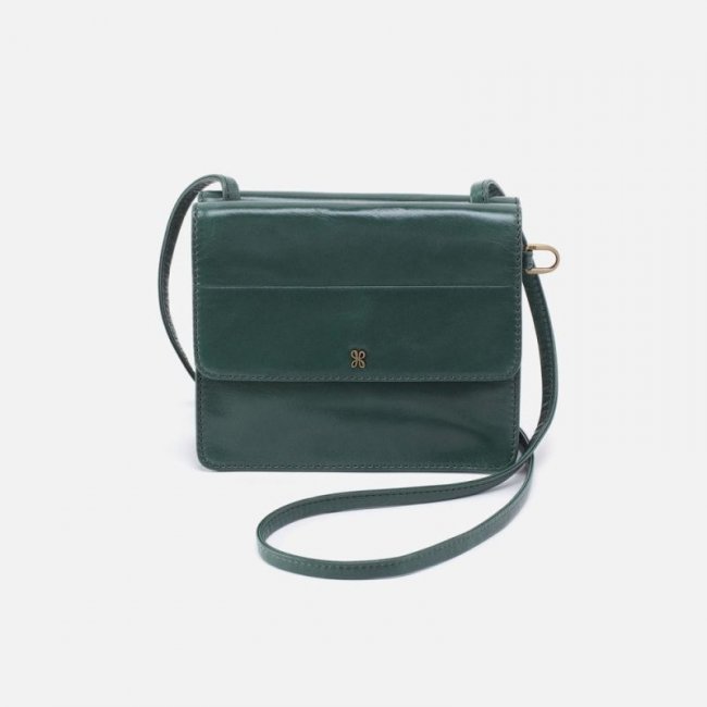 Hobo Women's Jill Wallet Crossbody in Polished Leather - Sage Leaf | New Arrivals