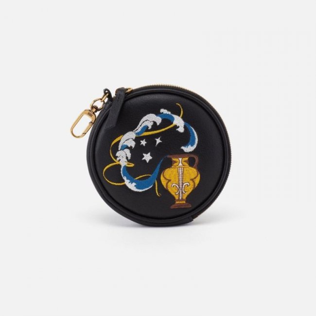 Hobo Women's Revolve Clip Pouch in Pebbled Leather - Aquarius | New Arrivals