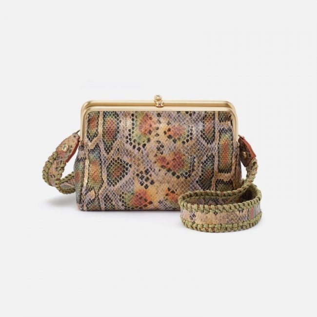 Hobo Women's Lauren Crossbody in Printed Leather - Opal Snake Print | New Arrivals