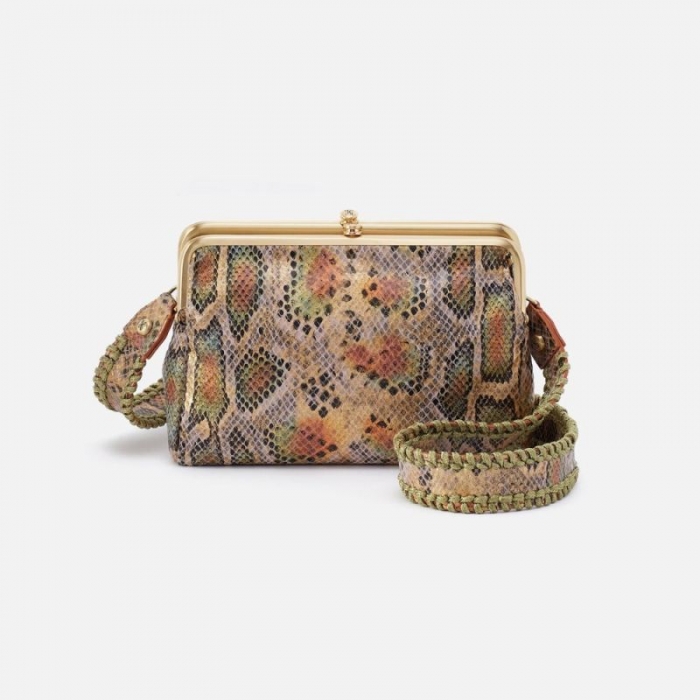 Hobo Women's Lauren Crossbody in Printed Leather - Opal Snake Print | New Arrivals