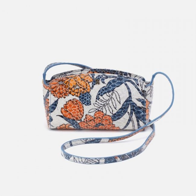 Hobo Women's Jesse Crossbody in Printed Leather - Orange Blossom | New Arrivals