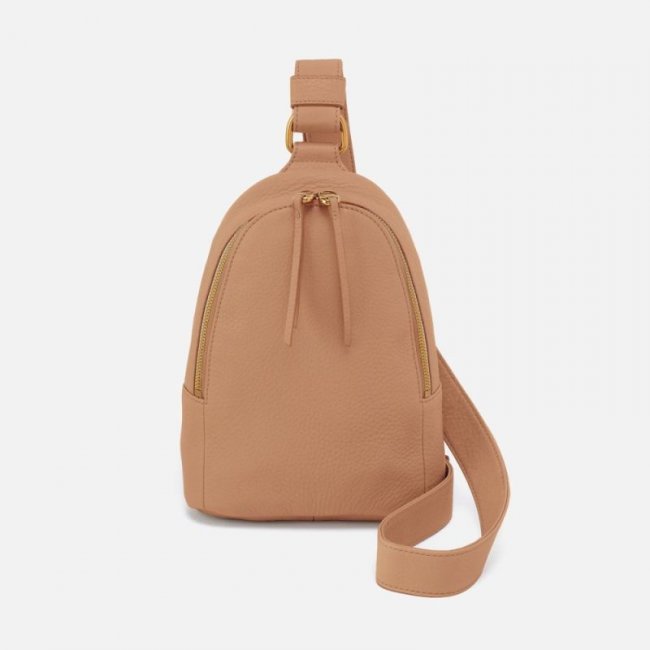 Hobo Women's Fern Sling in Pebbled Leather - Sandstorm | New Arrivals