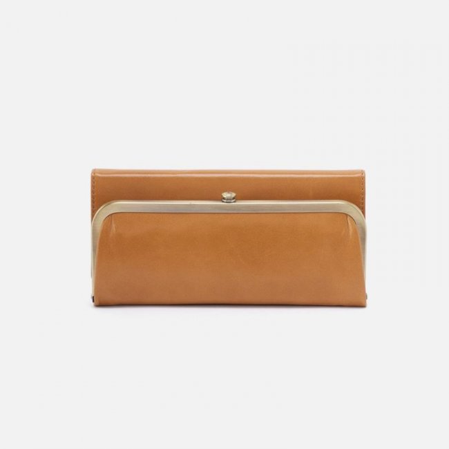 Hobo Women's Rachel Continental Wallet in Polished Leather - Natural | New Arrivals