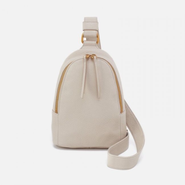 Hobo Women's Fern Sling in Pebbled Leather - Chalk | New Arrivals