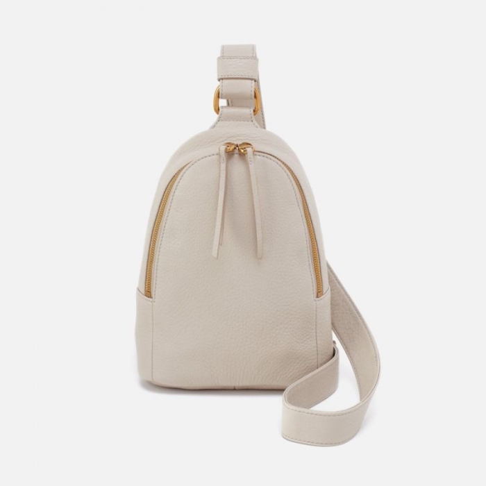 Hobo Women's Fern Sling in Pebbled Leather - Chalk | New Arrivals