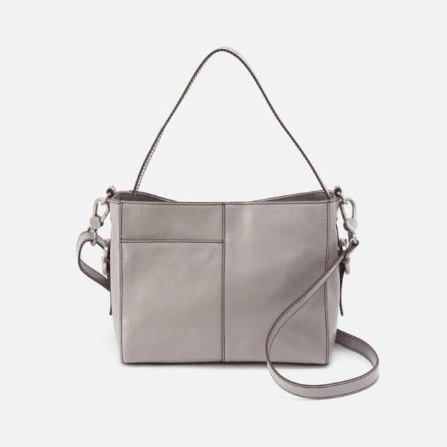 Hobo Women's Render Small Crossbody in Polished Leather - Light Grey | New Arrivals