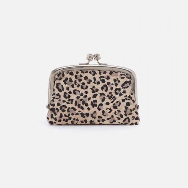 Hobo Women's Cora Frame Card Holder in Printed Leather - Mini Leopard | New Arrivals