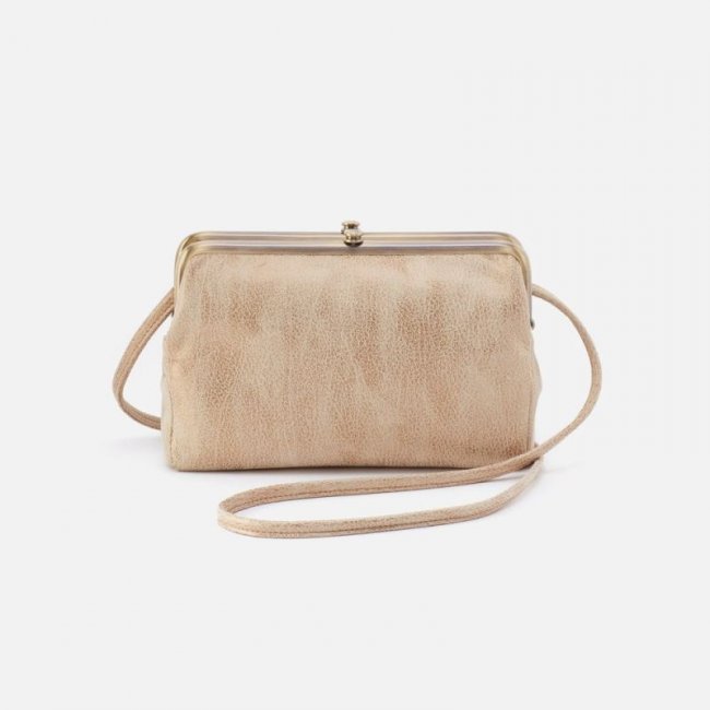 Hobo Women's Lauren Crossbody in Metallic Leather - Gold Leaf | New Arrivals