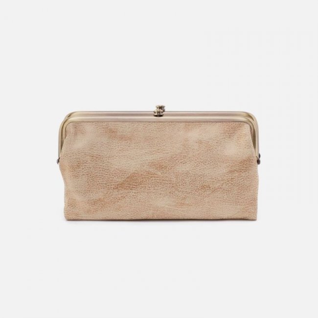 Hobo Women's Lauren Clutch-Wallet in Metallic Leather - Gold Leaf | New Arrivals
