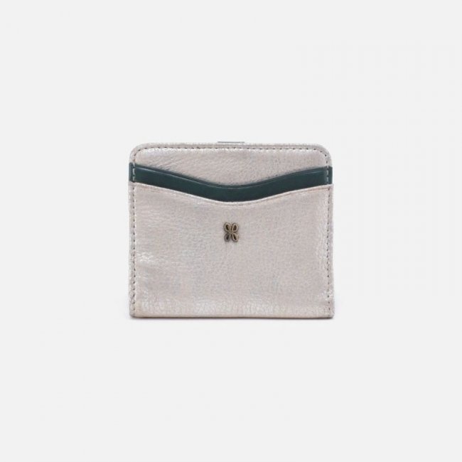 Hobo Women's Max Mini Bifold Compact Wallet in Mixed Leathers - Silver | New Arrivals