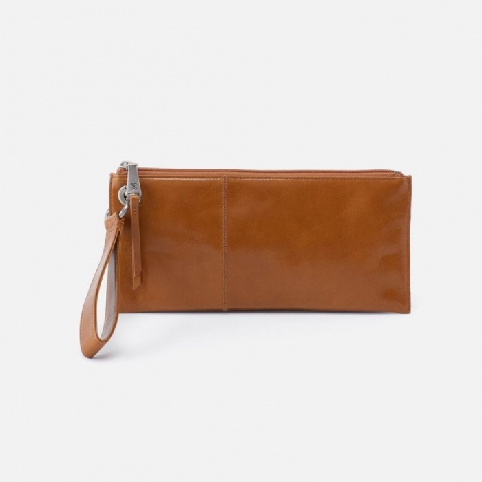 Hobo Women's Vida Wristlet in Polished Leather - Truffle | New Arrivals