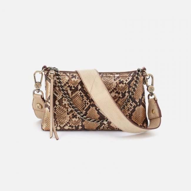 Hobo Women's Darcy Luxe Crossbody in Printed Leather - Golden Snake | New Arrivals
