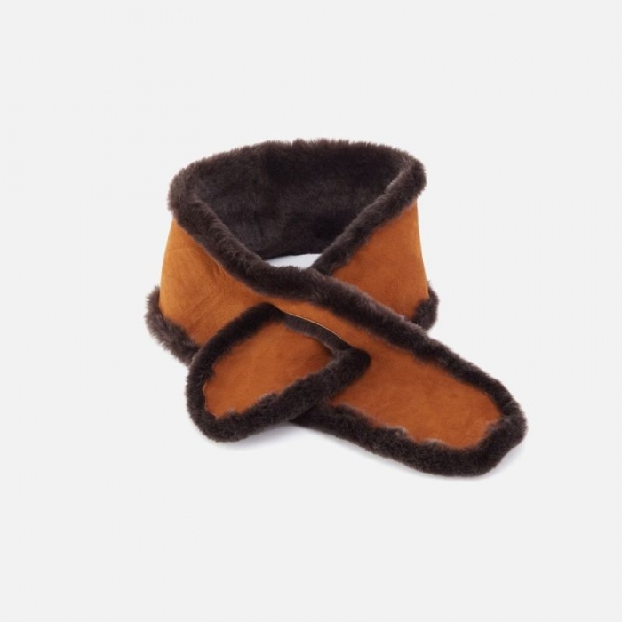 Hobo Women's Snug Pull Thru Scarf in Aston Leather - Suede Gold | New Arrivals