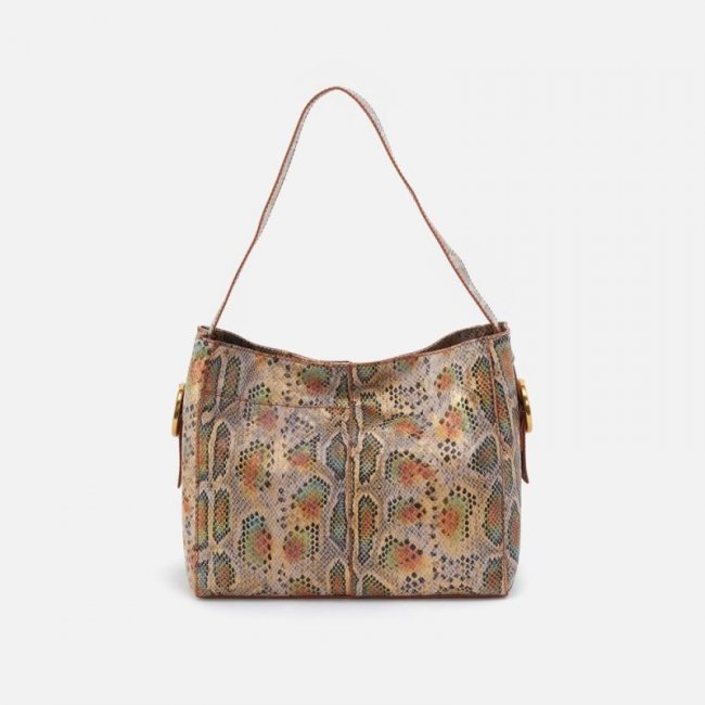 Hobo Women's Render Shoulder Bag in Printed Leather - Opal Snake Print | New Arrivals