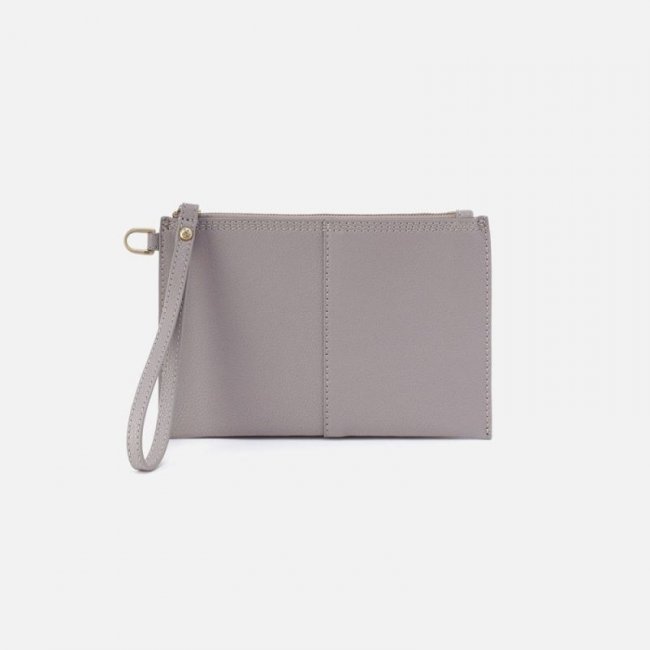 Hobo Women's Vida Small Pouch in Micro Pebbled Leather - Morning Dove Grey | New Arrivals