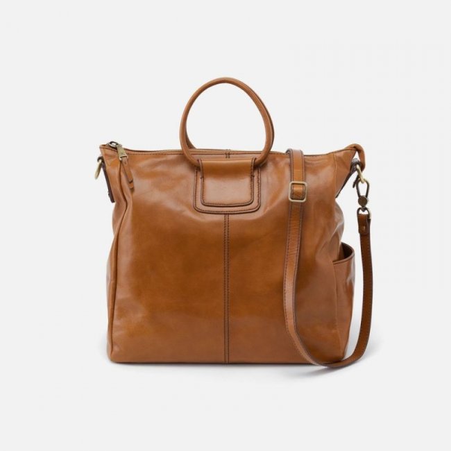 Hobo Women's Sheila Large Satchel in Polished Leather - Truffle | New Arrivals