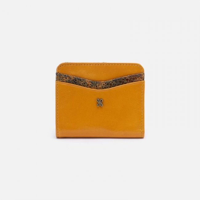 Hobo Women's Max Mini Bifold Compact Wallet in Mixed Leathers - Warm Amber | New Arrivals