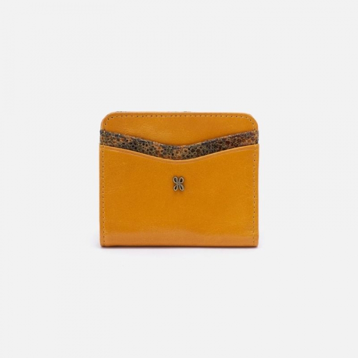 Hobo Women's Max Mini Bifold Compact Wallet in Mixed Leathers - Warm Amber | New Arrivals