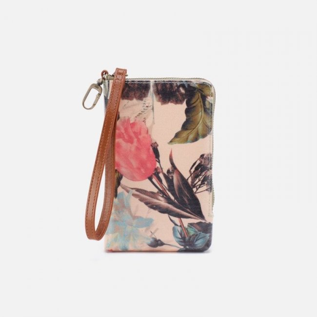 Hobo Women's Spark Wristlet in Coated Cotton Canvas - Botanical Floral | New Arrivals