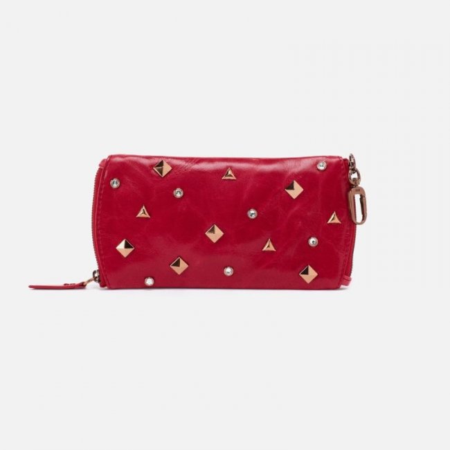 Hobo Women's Spark Double Eyeglass Case in Polished Leather - Claret | New Arrivals