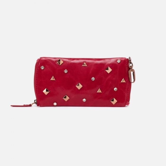 Hobo Women's Spark Double Eyeglass Case in Polished Leather - Claret | New Arrivals