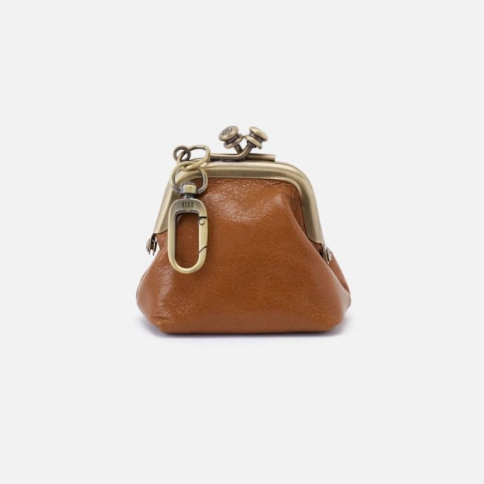 Hobo Women's Run Frame Pouch in Polished Leather - Truffle | New Arrivals