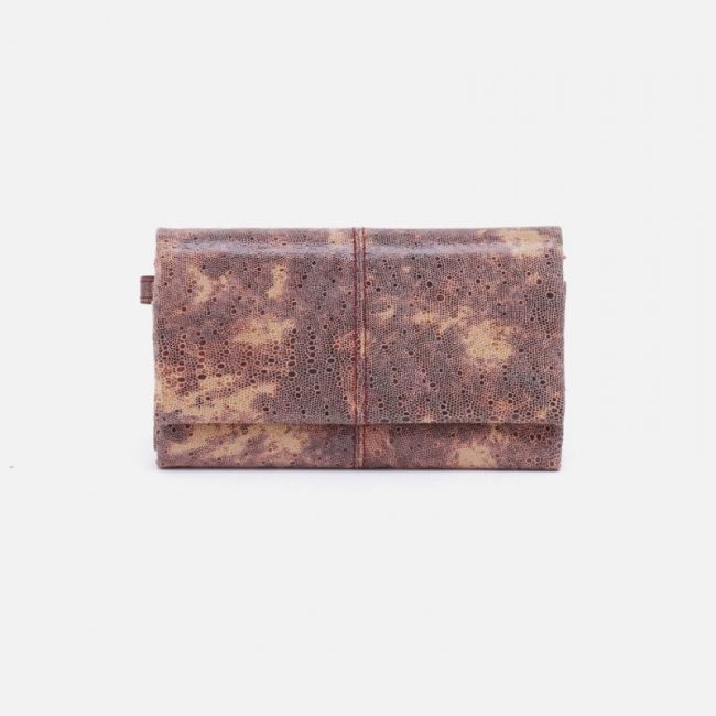 Hobo Women's Keen Continental Wallet in Printed Leather - Autumn Sky | New Arrivals